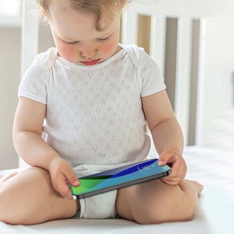 Baseus 2x zelené tvrzené sklo 0,3 mm s filtrem proti modrému světlu iPhone 12 Pro Max (SGAPIPH67N-LP02)