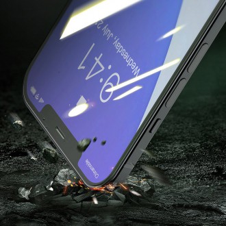 Baseus 2x zelené tvrzené sklo 0,3 mm s filtrem proti modrému světlu iPhone 12 Pro Max (SGAPIPH67N-LP02)