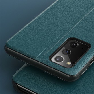 Eco Leather View Case elegant bookcase type case with kickstand for Samsung Galaxy S20 FE 5G black