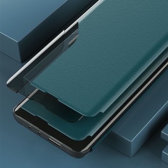 Eco Leather View Case elegant bookcase type case with kickstand for Samsung Galaxy S20 FE 5G blue
