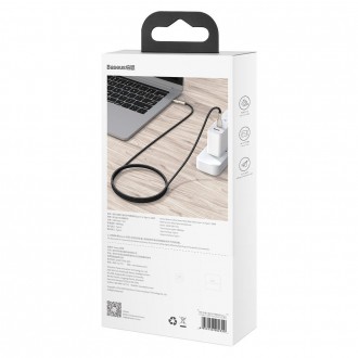 Baseus Cafule Metal Data cable USB Type C - USB Type C 100 W (20 V / 5 A) Power Delivery 1 m black (CATJK-C01)
