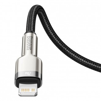 Baseus Cafule Kovový datový kabel USB Typ C - Lightning 20 W Napájení 1 m černý (CATLJK-A01)