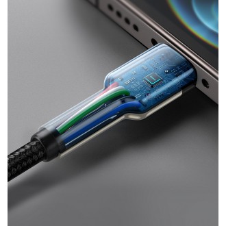 Baseus Cafule Kovový datový kabel USB Typ C - Lightning 20 W Napájení 1 m černý (CATLJK-A01)