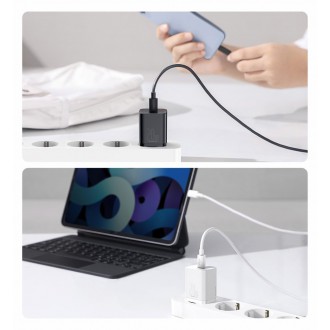 Rychlá nabíječka Baseus Super Si 1C USB Type C 20W Power Delivery + USB Type C - Lightning kabel 1m černý (TZCCSUP-B01)