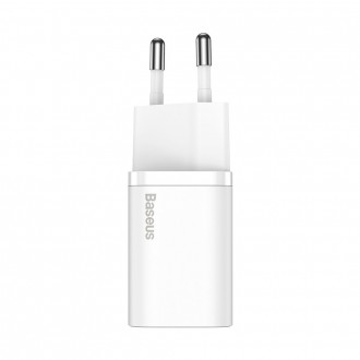 [RETURNED ITEM] Baseus Super Si 1C fast wall charger USB Type C 20 W Power Delivery + USB Type C - Lightning cable 1 m white (TZCCSUP-B02)