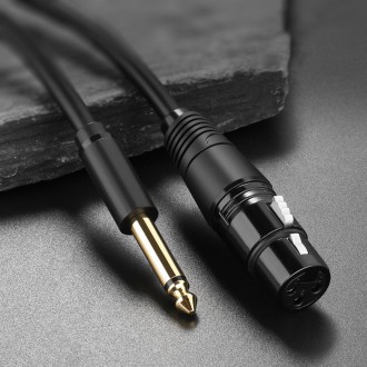 Ugreen audio cable Microphone cable to Mic XLR (female) - 6.35 mm jack (male) 5 m (AV131)