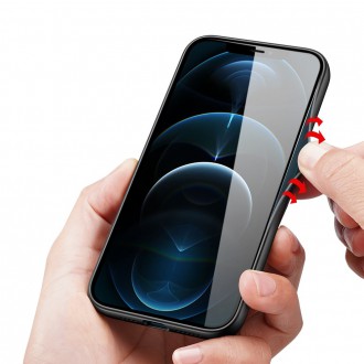 Dux Ducis Fino case covered with nylon material for iPhone 12 Pro Max black