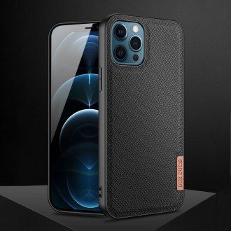 Dux Ducis Fino case covered with nylon material for iPhone 12 Pro Max black