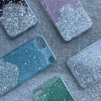 Wozinsky Star Glitter Shining Cover for Samsung Galaxy A42 5G green