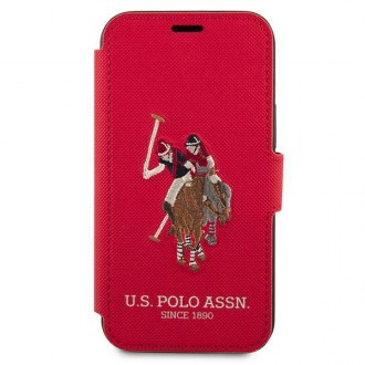 US Polo USFLBKP12LPUGFLRE iPhone 12 Pro Max 6,7" czerwony/red book Polo Embroidery Collection