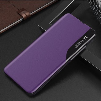 Eco Leather View Case elegant bookcase type case with kickstand for Samsung Galaxy S21+ 5G (S21 Plus 5G) purple