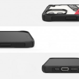 Ringke Fusion X Design durable PC Case with TPU Bumper for iPhone 12 mini black (Routine) (XDAP0020)
