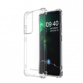 Wozinsky Anti Shock durable case with Military Grade Protection for Samsung Galaxy S21 Ultra 5G transparent