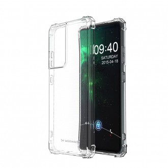 Wozinsky Anti Shock durable case with Military Grade Protection for Samsung Galaxy S21 Ultra 5G transparent