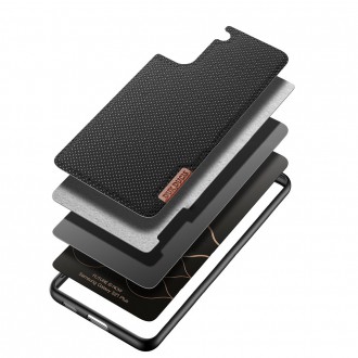 Dux Ducis Fino case covered with nylon material for Samsung Galaxy S21+ 5G (S21 Plus 5G) black
