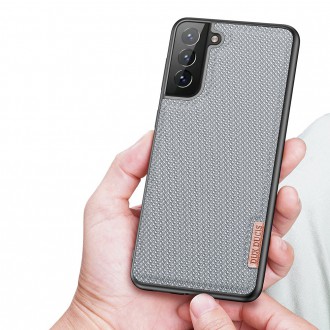 Dux Ducis Fino case covered with nylon material for Samsung Galaxy S21+ 5G (S21 Plus 5G) gray