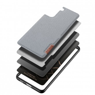 Dux Ducis Fino case covered with nylon material for Samsung Galaxy S21+ 5G (S21 Plus 5G) gray