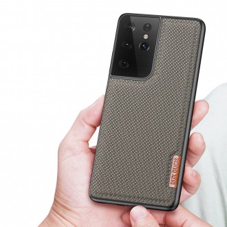 Dux Ducis Fino case covered with nylon material for Samsung Galaxy S21 Ultra 5G green