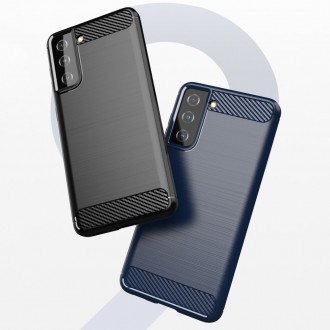 Carbon Case Flexible Cover TPU Case for Samsung Galaxy S21 5G blue