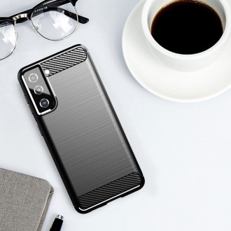 Carbon Case Flexible Cover TPU Case for Samsung Galaxy S21 5G blue