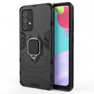 Ring Armor Case Kickstand Tough Rugged Cover for Samsung Galaxy A52s 5G / A52 5G / A52 4G black
