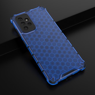 Honeycomb Case armor cover with TPU Bumper for Samsung Galaxy A72 4G blue