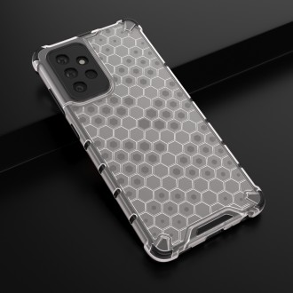 Honeycomb Case armor cover with TPU Bumper for Samsung Galaxy A72 4G transparent