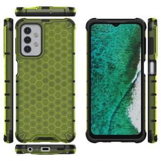 Honeycomb Case armor cover with TPU Bumper for Samsung Galaxy A32 5G green