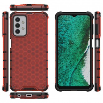 Honeycomb Case armor cover with TPU Bumper for Samsung Galaxy A32 5G red