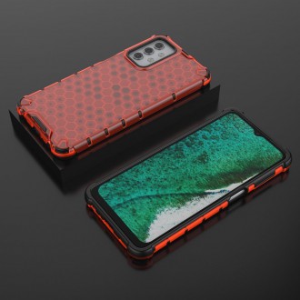 Honeycomb Case armor cover with TPU Bumper for Samsung Galaxy A32 5G red