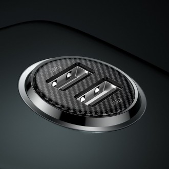 Baseus Grain Pro nabíječka do auta 2x USB 4,8 A černá (CCALLP-01)