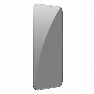 Baseus 2x tvrzené sklo 0,3 mm Anti Spy celoobrazovkový rám iPhone 12 Pro / iPhone 12 (SGAPIPH61P-KS01) (vhodné pro pouzdro)