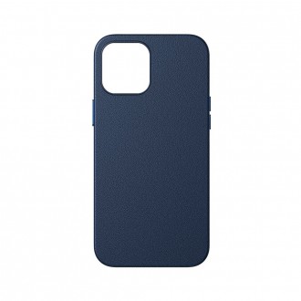 Baseus Magnetic Leather Case Soft PU leather Cover for iPhone 12 Pro Max blue (MagSafe compatible)