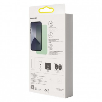 Baseus 2x zelené tvrzené sklo 0,15 mm s filtrem proti modrému světlu iPhone 12 Pro / iPhone 12 (SGAPIPH61P-LQ02)