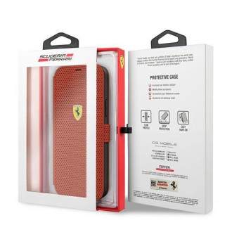 Ferrari FESPEFLBKP12SRE iPhone 12 mini 5,4&quot; červená/červená kniha On Track Perforated
