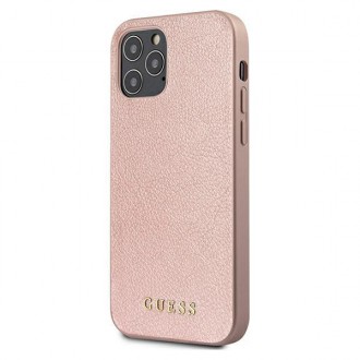 Pevné pouzdro Guess GUHCP12LIGLRG iPhone 12 Pro Max 6,7&quot; růžové zlato/růžové zlato Iridescent