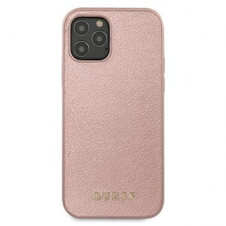 Pevné pouzdro Guess GUHCP12LIGLRG iPhone 12 Pro Max 6,7&quot; růžové zlato/růžové zlato Iridescent