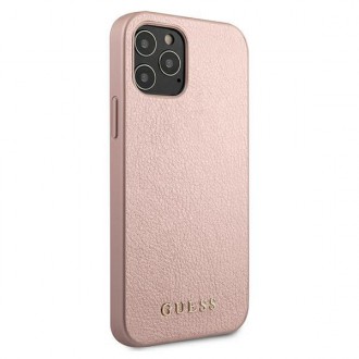 Pevné pouzdro Guess GUHCP12LIGLRG iPhone 12 Pro Max 6,7&quot; růžové zlato/růžové zlato Iridescent