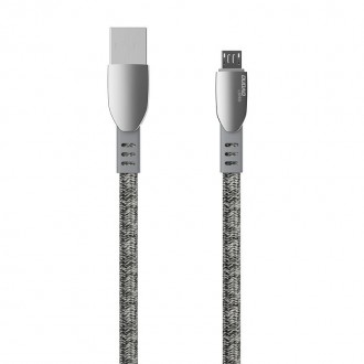 Dudao USB braided cable - micro USB 5 A 1 m gray (L3PROM gray)