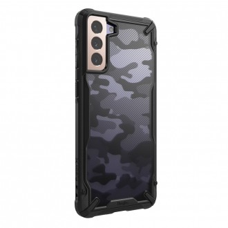 Ringke Fusion X Design durable PC Case with TPU Bumper for Samsung Galaxy S21+ 5G (S21 Plus 5G) Camo Black (XDSG0045)