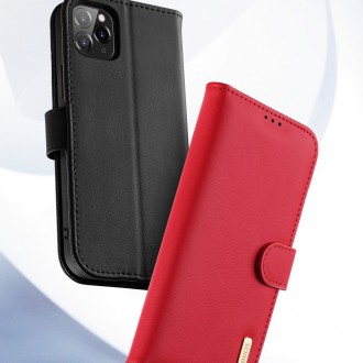 Dux Ducis Hivo Genuine Leather Bookcase type case for iPhone 11 Pro Max red