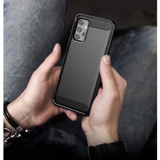 Carbon Case Flexible TPU Cover for Samsung Galaxy A32 5G black