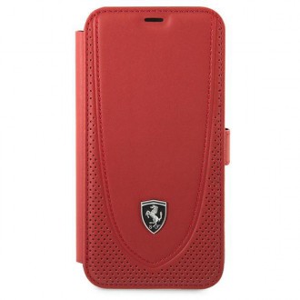 Ferrari FEOGOFLBKP12LRE iPhone 12 Pro Max 6,7&quot; červená/červená kniha Off Track perforovaná