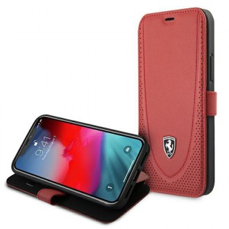 Ferrari FEOGOFLBKP12LRE iPhone 12 Pro Max 6,7&quot; červená/červená kniha Off Track perforovaná