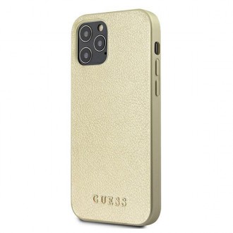 Guess GUHCP12LIGLGO iPhone 12 Pro Max 6,7&quot; zlatý/zlatý pevný obal Iridescent