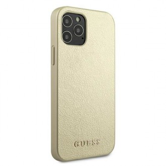 Guess GUHCP12LIGLGO iPhone 12 Pro Max 6,7&quot; zlatý/zlatý pevný obal Iridescent