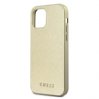 Guess GUHCP12LIGLGO iPhone 12 Pro Max 6,7&quot; zlatý/zlatý pevný obal Iridescent