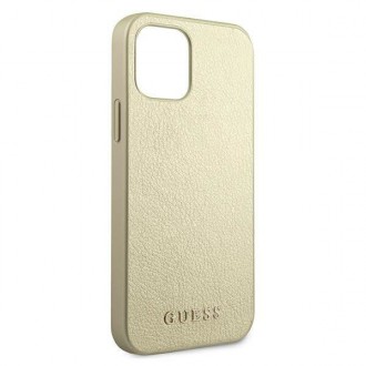 Guess GUHCP12LIGLGO iPhone 12 Pro Max 6,7&quot; zlatý/zlatý pevný obal Iridescent