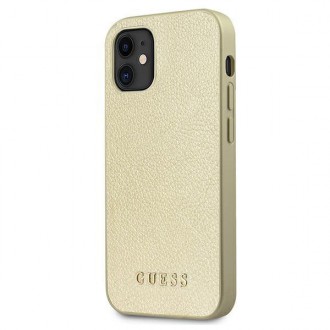 Guess GUHCP12SIGLGO iPhone 12 mini 5,4&quot; zlatý/zlatý pevný obal Iridescent