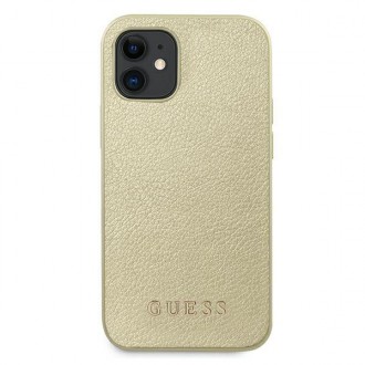 Guess GUHCP12SIGLGO iPhone 12 mini 5,4&quot; zlatý/zlatý pevný obal Iridescent